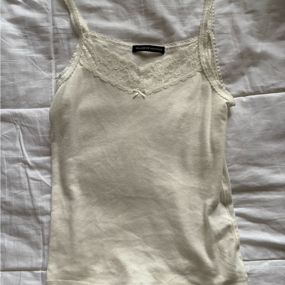 Brandy Melville Ivory Lace Cami Top